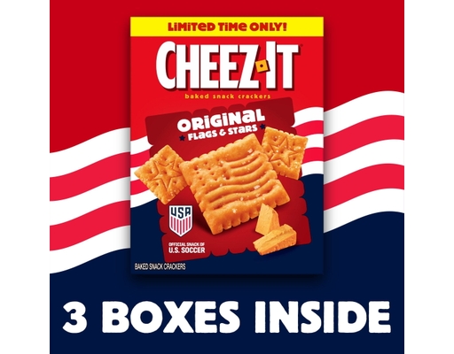 Kellogg's Original Cheez It Crackers Flags & Stars Shapes, 37.2 oz.