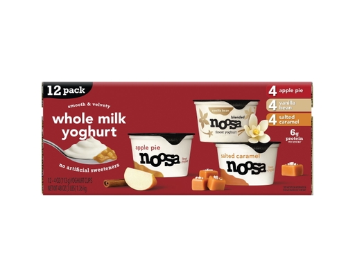 Whole Milk Yogurt Fall Variety Pack, 12 count., 4 oz each Noosa image 1