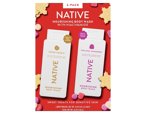 Native Nourishing Body Wash, Holiday Variety Pack, 18 fl. oz., 2 pack