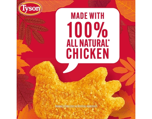Thanksgiving Turkey-Shaped Fully-Cooked Chicken Nuggets, Frozen, 56 oz. Tyson image 6
