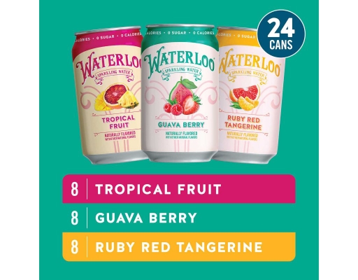 Waterloo Sparkling Water Variety Pack 12 fl. oz., 24 pack