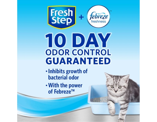 Fresh step total control with febreze cat litter outlet