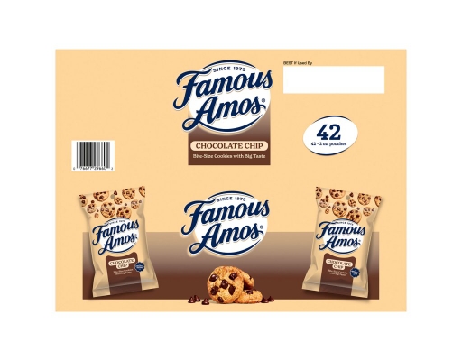 Famous Amos Chocolate Chip Cookies - 2 Oz. Pack, 42 Count (2 Pack Total), Free Shipping