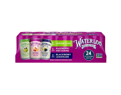 Waterloo Sparkling Water, Variety Pack, 12 fl oz, 24 count
