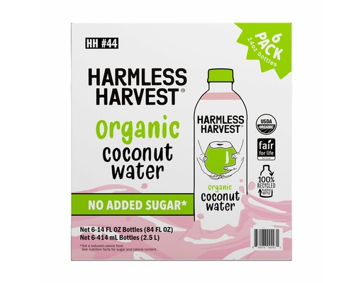 Harmless Harvest Organic Coconut Water, 14 oz, 6 count