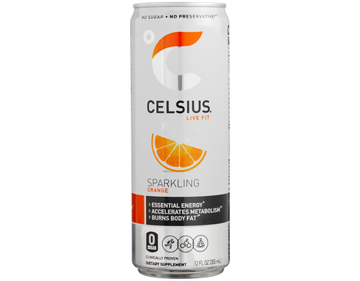 CELSIUS Energy Drink, Sparkling Orange, 12 fl oz, 24 count
