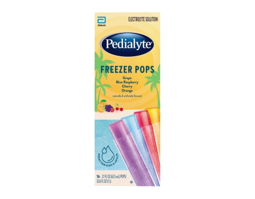 Pedialyte Electrolyte Solution Freezer Pop Variety Pack, 64 count