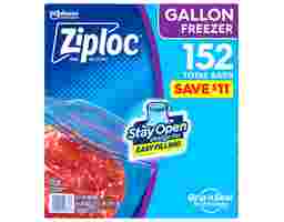 Ziploc Slider, Buste Richiudibili Per Alimenti, Confezione Varietà Da 166 Pezzi: 96 Quart (circa 1L) E 70 Gallon (circa 3.7L)