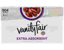 Vanity Fair Papierservietten Extra Saugfähig – 160 Stück, 2-lagig, Weiß, 16x16 Cm