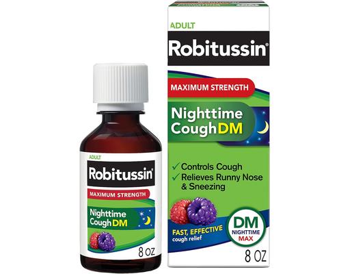 Maximum Strength Nighttime Cough DM Syrup, 8 fl oz Robitussin