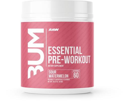 Bum Essential Pre-Workout Powder, Sour Watermelon, 28.57 oz RAW
