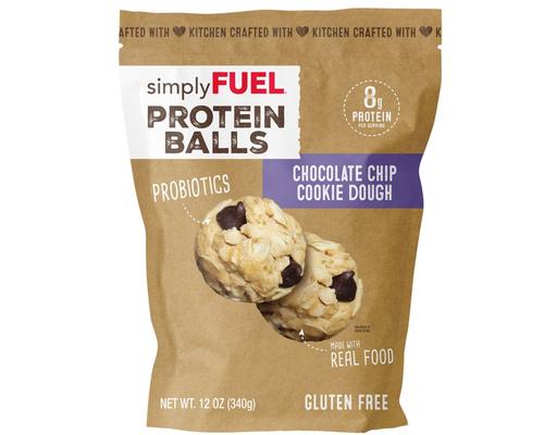 Chocolate Chip Cookie Dough Protein Balls, 12 oz. Simply Fuel