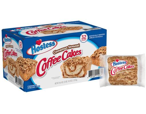 Cinnamon Streusel Coffee Cake, 1.44 oz., 32 pack Hostess