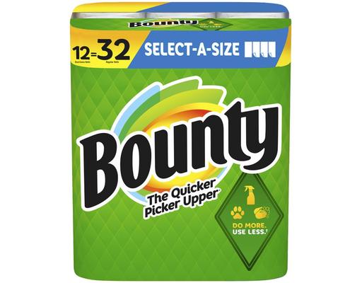 Select-A-Size 2-Ply Paper Towels, 12 rolls, 120 sheets/roll Bounty