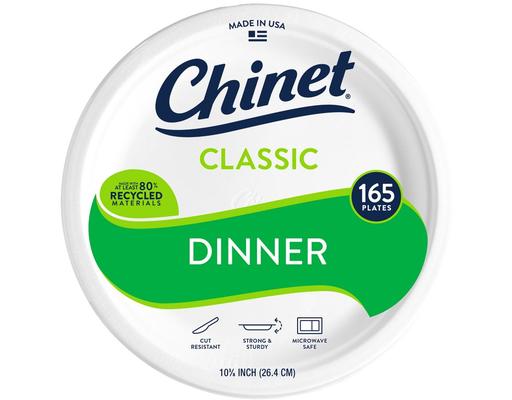Classic Dinner Paper Plates, 10.375", 165 ct. Chinet