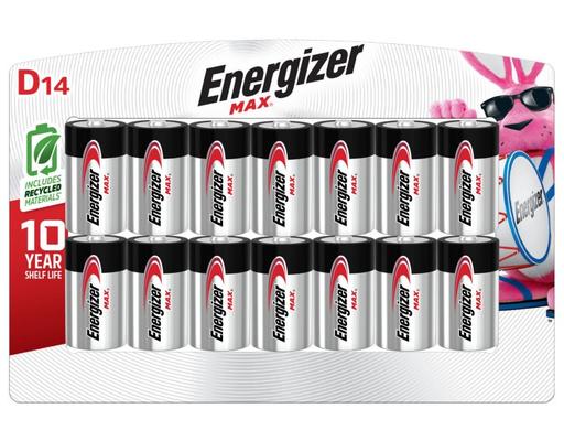 MAX D Alkaline Batteries, 14 pack Energizer