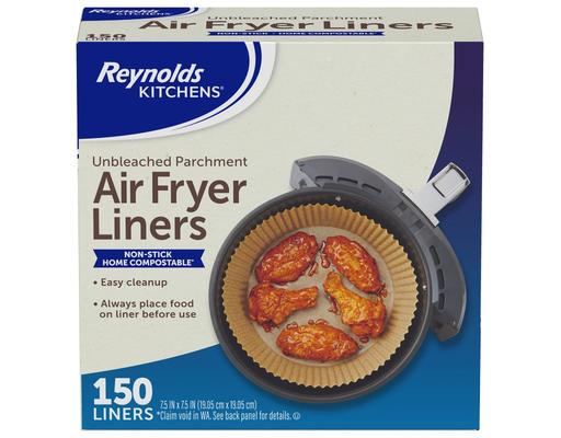 Kitchens Unbleached Parchment Air Fryer Liners, 150 count Reynolds