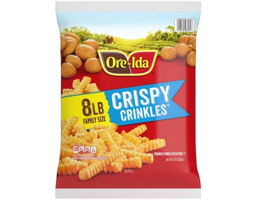 Crispy Crinkles French Fries, Frozen 8 lbs. Ore-Ida