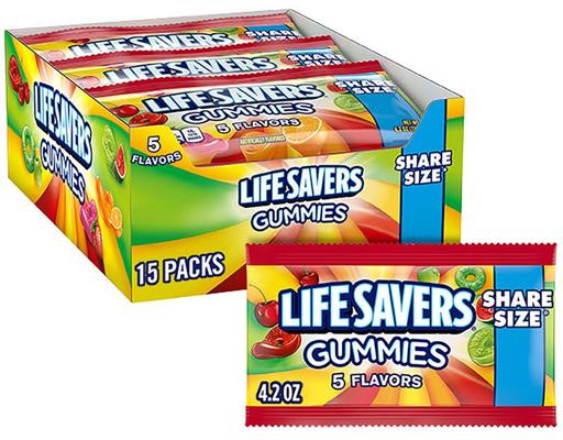 Gummies Candy, Variety Pack, 4.2 oz (15-pk) Life Savers