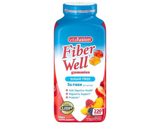 Fiber Well Gummies, Peach, Raspberry & Berry, 220 ct Vitafusion
