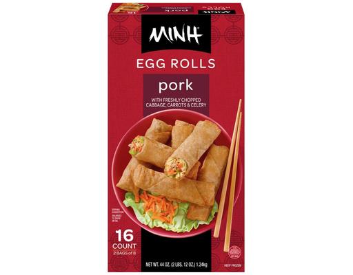 Pork Egg Rolls, Frozen 16 count Minh