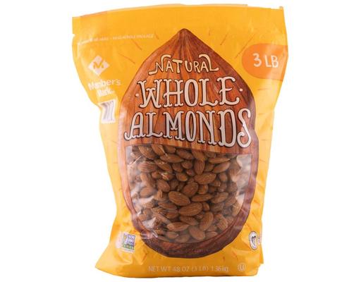 Natural Whole Almonds, 48 oz Member's Mark
