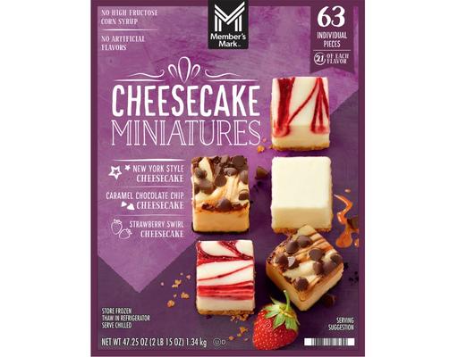 1"x1" Cheesecake Minis, Variety Pack, 63 count Member's Mark