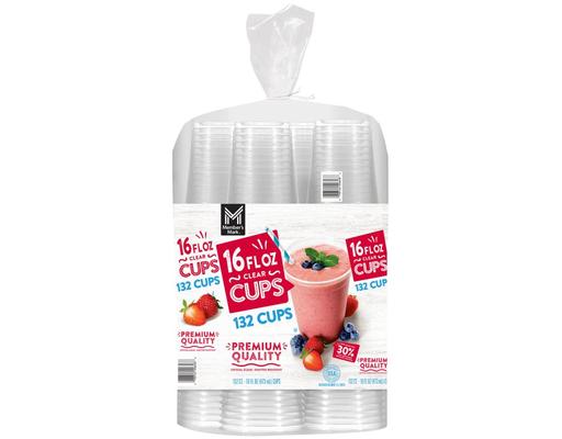 Clear Plastic Cups 16 oz., 132 ct. Member's Mark