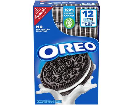 Chocolate Sandwich Cookies, 5.23 oz., 12 pack Oreo