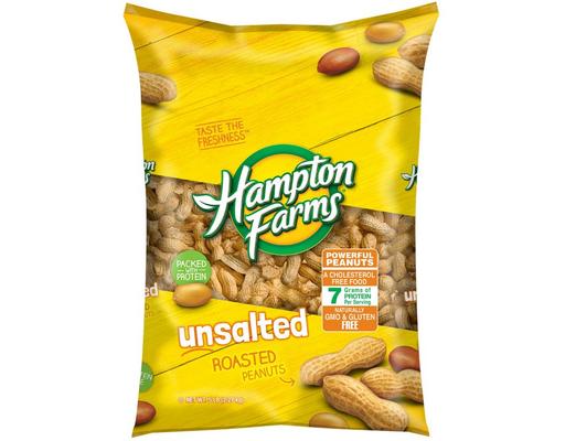 Unsalted & ed Peanuts, 80 oz Hampton Farms