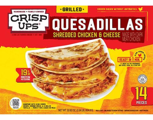 Grilled Chicken Quesadillas, Frozen, 2.33 oz., 14 count CrispUps