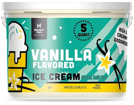 Vanilla Ice Cream Pail 5 qts. Member's Mark