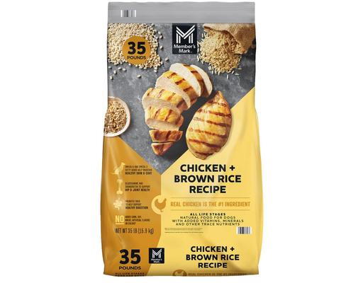 Chicken and Brown Rice Recipe, Dry Dog Food, 35 lbs. Member's Mark