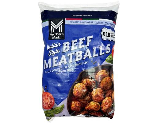 Italian Style Beef Meatballs, Frozen 6 lbs. Member's Mark