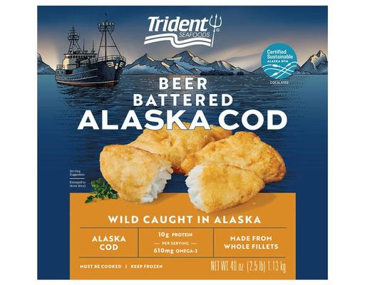 Wild Alaskan Beer Battered Cod, 40 oz Trident Seafoods