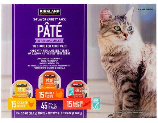 Pate Cat Food Variety Pack, 3.5 oz, 45-count Kirkland Signature