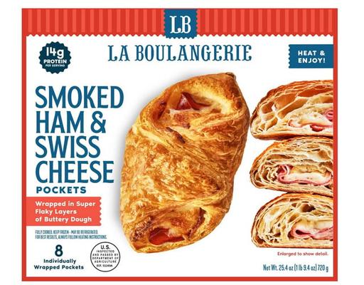 Smoked Ham & Swiss Cheese Pockets, 25.4 oz La Boulangere