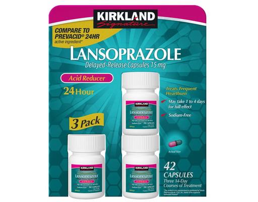 Lansoprazole 15 mg. Acid Reducer, 42 Capsules Kirkland Signature