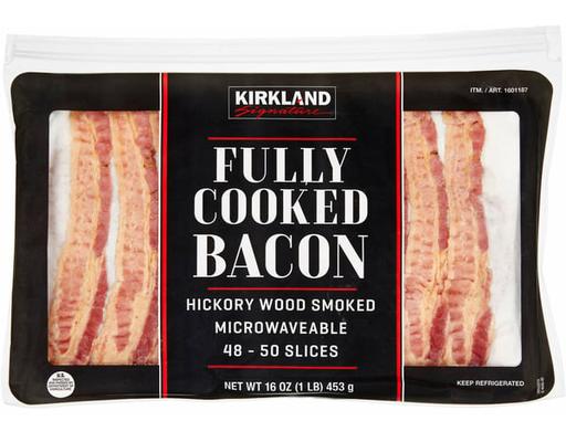 Fully-Cooked Bacon, Hickory Wood Smoked, 16 oz Kirkland Signature