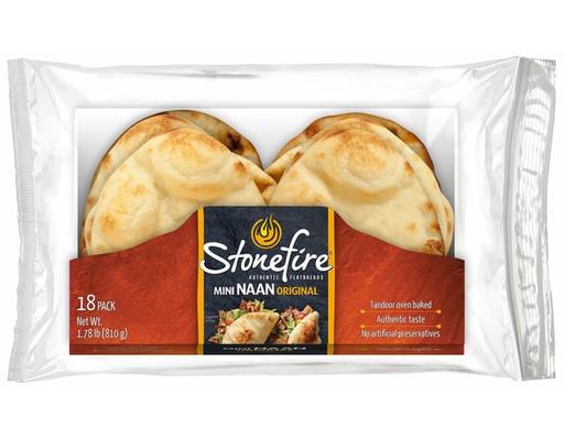 Mini Tandoori Naan Bread, 18-count Stonefire