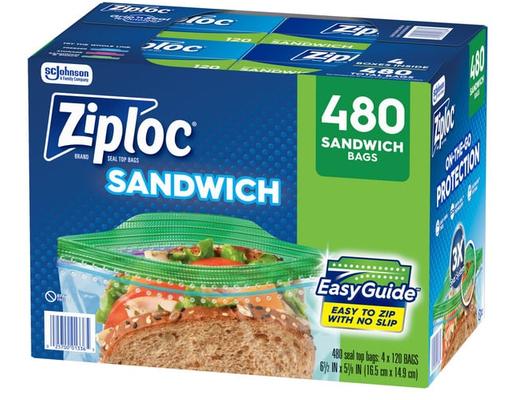 Seal Top Bag, Sandwich, 480-count Ziploc