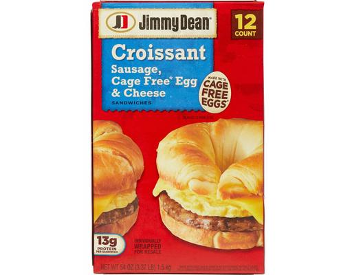 Croissant, Sausage, Egg & Cheese, 4.5 oz, 12-count Jimmy Dean
