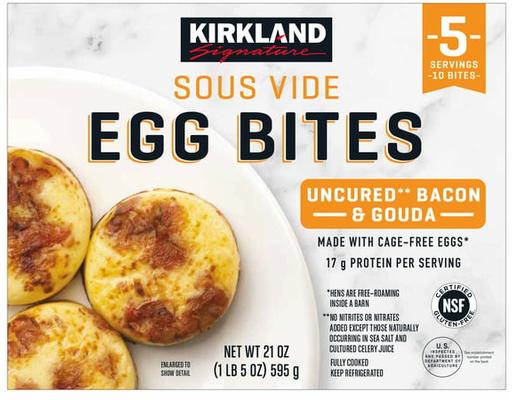 Uncured Bacon and Gouda Egg Bites, 10-count Kirkland Signature