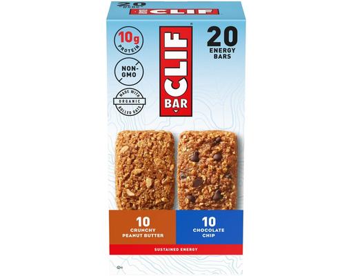 Bar Sustained Energy Bars, Variety Pack, 2.4 oz (20-pk) Clif