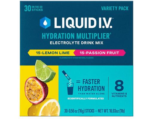 Hydration Multiplier Variety Pack, Lemon Lime & Passion Fruit, 30 ct. Liquid I.V.