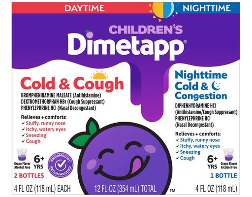 Children's Day & Night Cold Medicine, Variety Pack, 4 fl oz (3-pk) Dimetapp