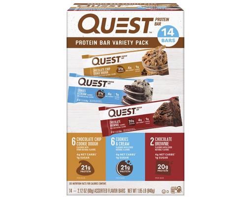 Protein Bar, Variety Pack, 2.12 oz (14-pk) Quest