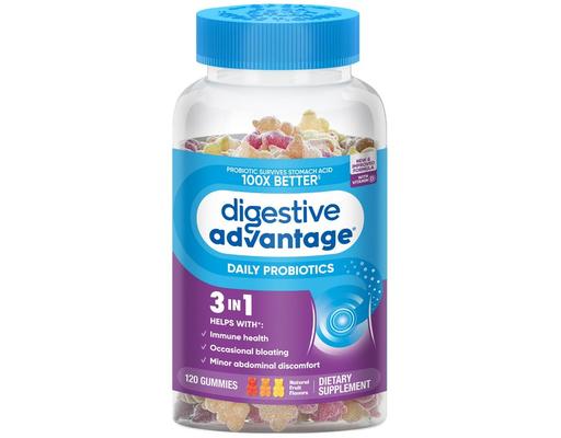 Daily Probiotic Gummies, Fruit, 120 ct Digestive Advantage