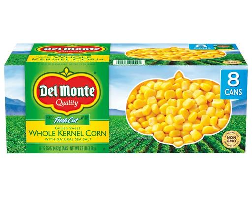 Whole Kernel Corn, 15.25 oz (8-pk) Del Monte