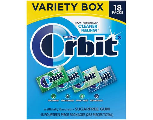 Sugar Free Gum, Variety Pack, 14 ct (18-pk) Orbit